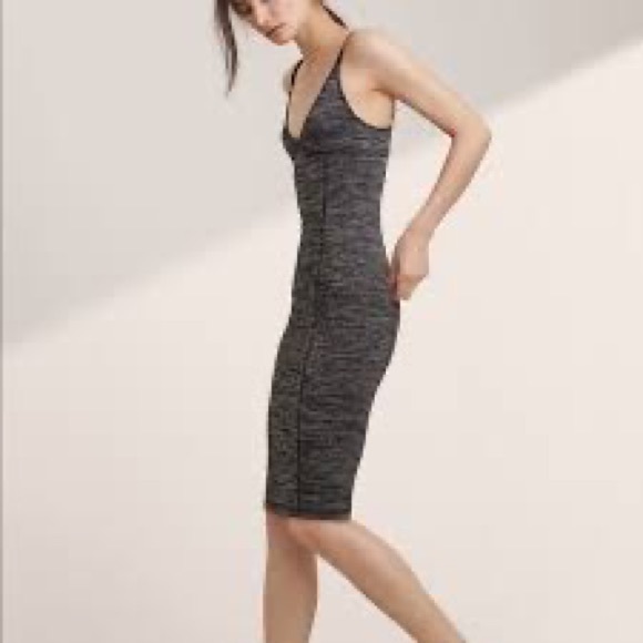 Wilfred Free Aritzia Vera Bodycon Dress Medium Grey - Picture 2 of 2